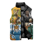 Personalised Rugby 2025 Championship Sleeveless Puffer Jacket Southern Hemisphere Countries Mascots - Aussie Hoodie
