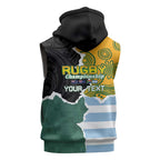 Personalised Rugby 2025 Championship Sleeveless Zip Hoodie Southern Hemisphere Countries Mascots LT14
