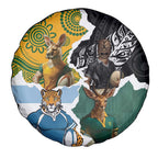 Rugby 2025 Championship Spare Tire Cover Southern Hemisphere Countries Mascots - Aussie Hoodie