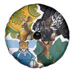 Rugby 2025 Championship Spare Tire Cover Southern Hemisphere Countries Mascots - Aussie Hoodie