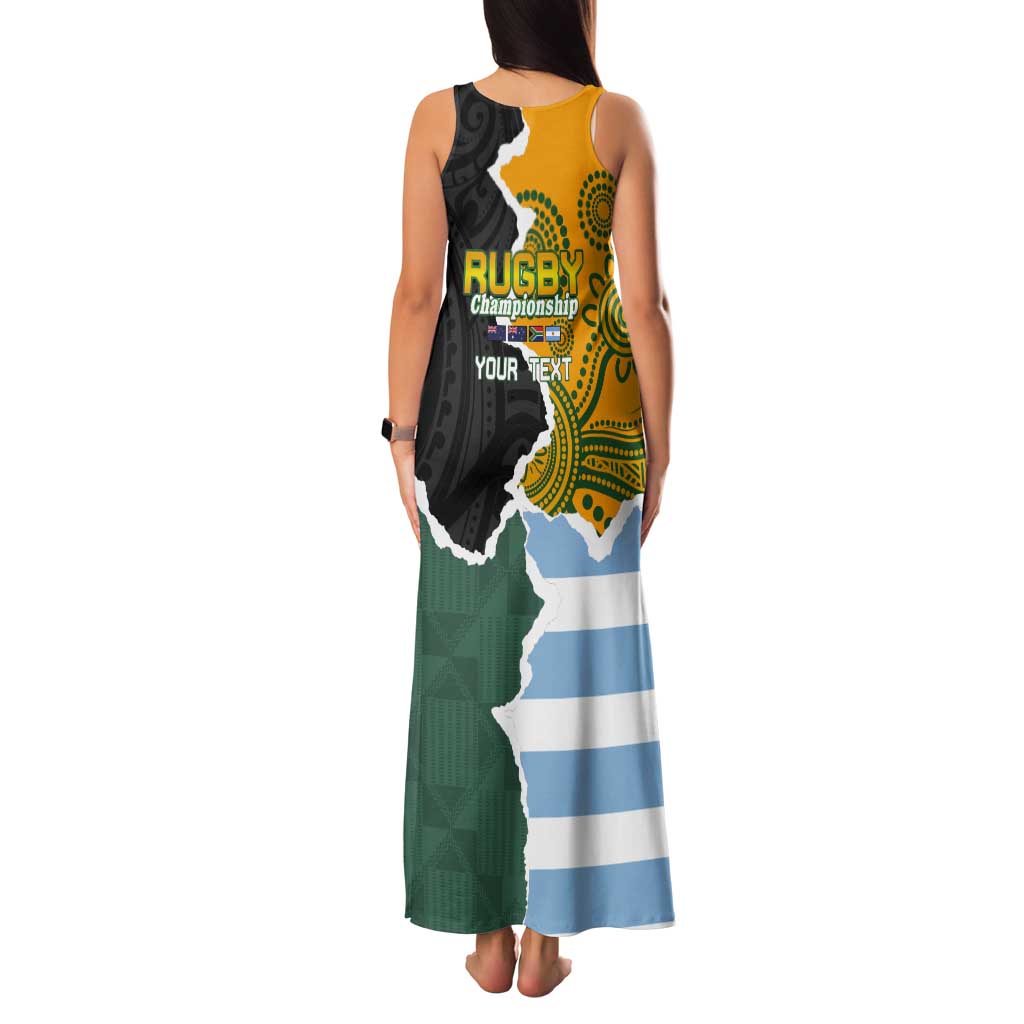 Personalised Rugby 2025 Championship Tank Maxi Dress Southern Hemisphere Countries Mascots - Aussie Hoodie