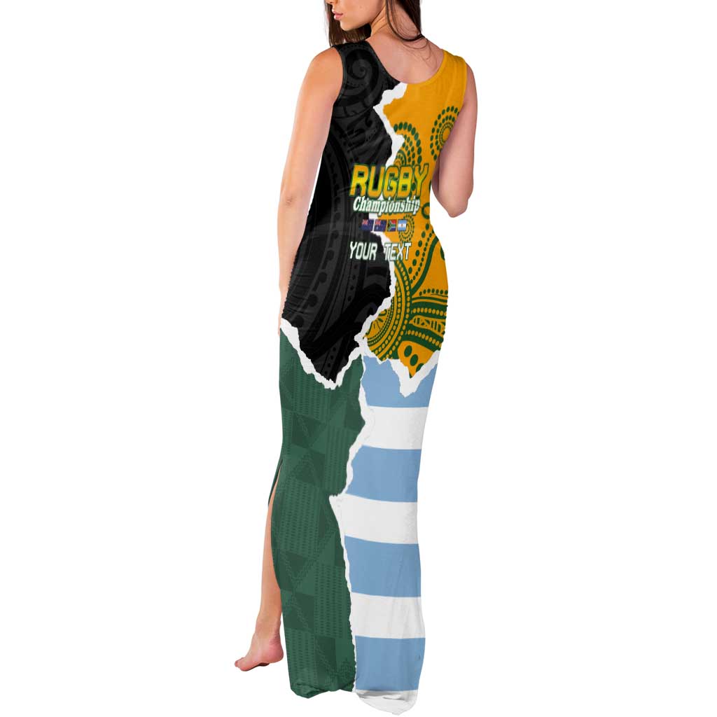 Personalised Rugby 2025 Championship Tank Maxi Dress Southern Hemisphere Countries Mascots - Aussie Hoodie
