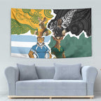 Rugby 2025 Championship Tapestry Southern Hemisphere Countries Mascots - Aussie Hoodie