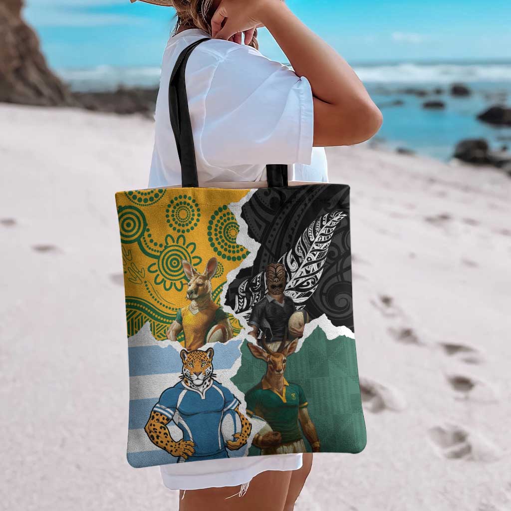 Rugby 2025 Championship Tote Bag Southern Hemisphere Countries Mascots - Aussie Hoodie