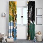 Rugby 2025 Championship Window Curtain Southern Hemisphere Countries Mascots - Aussie Hoodie