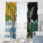 Rugby 2025 Championship Window Curtain Southern Hemisphere Countries Mascots - Aussie Hoodie