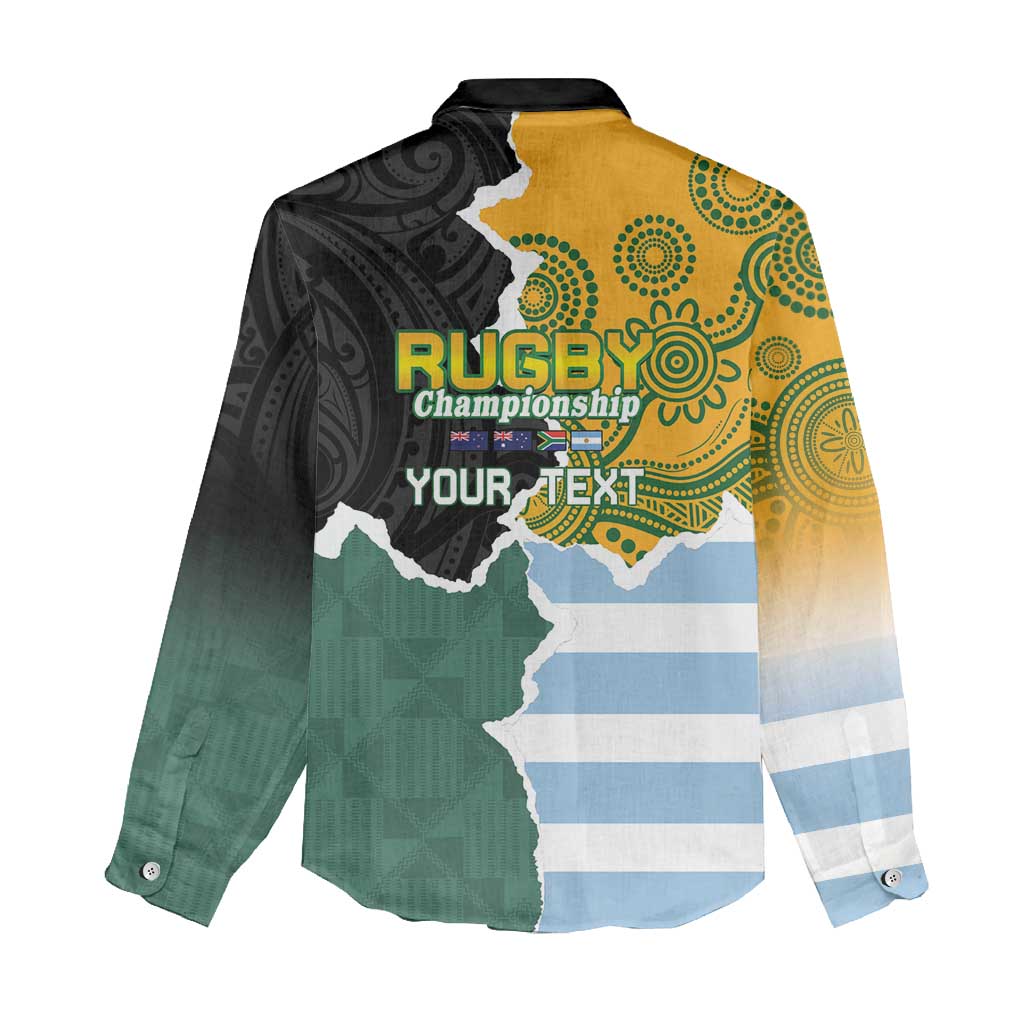 Personalised Rugby 2025 Championship Women Casual Shirt Southern Hemisphere Countries Mascots - Aussie Hoodie