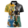 Personalised Rugby 2025 Championship Women Polo Shirt Southern Hemisphere Countries Mascots - Aussie Hoodie