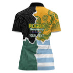 Personalised Rugby 2025 Championship Women Polo Shirt Southern Hemisphere Countries Mascots - Aussie Hoodie