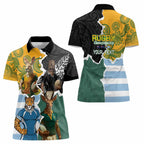 Personalised Rugby 2025 Championship Women Polo Shirt Southern Hemisphere Countries Mascots - Aussie Hoodie