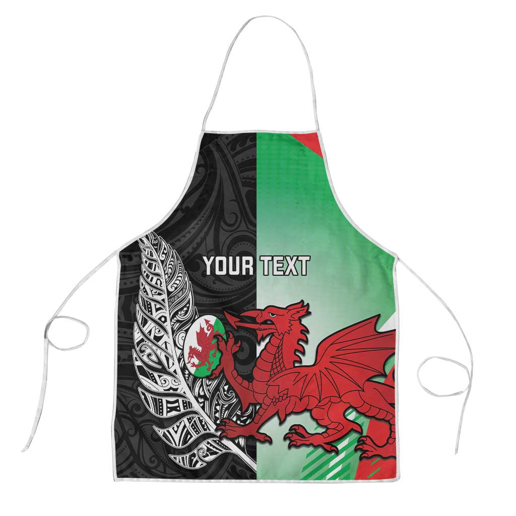 New Zealand and Wales Rugby Custom Apron Aotearoa All Black Combine Welsh Dragon - Aussie Hoodie
