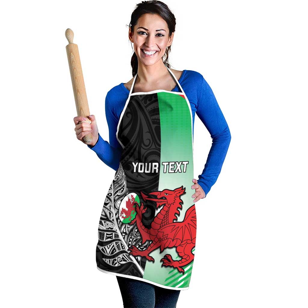 New Zealand and Wales Rugby Custom Apron Aotearoa All Black Combine Welsh Dragon - Aussie Hoodie