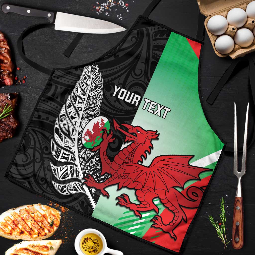 New Zealand and Wales Rugby Custom Apron Aotearoa All Black Combine Welsh Dragon - Aussie Hoodie