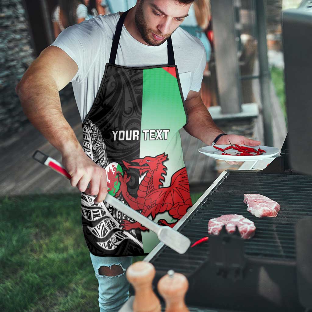 New Zealand and Wales Rugby Custom Apron Aotearoa All Black Combine Welsh Dragon - Aussie Hoodie