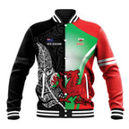 New Zealand and Wales Rugby Custom Baseball Jacket Aotearoa All Black Combine Welsh Dragon - Aussie Hoodie