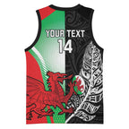 New Zealand and Wales Rugby Custom Basketball Jersey Aotearoa All Black Combine Welsh Dragon - Aussie Hoodie