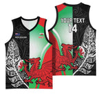 New Zealand and Wales Rugby Custom Basketball Jersey Aotearoa All Black Combine Welsh Dragon - Aussie Hoodie