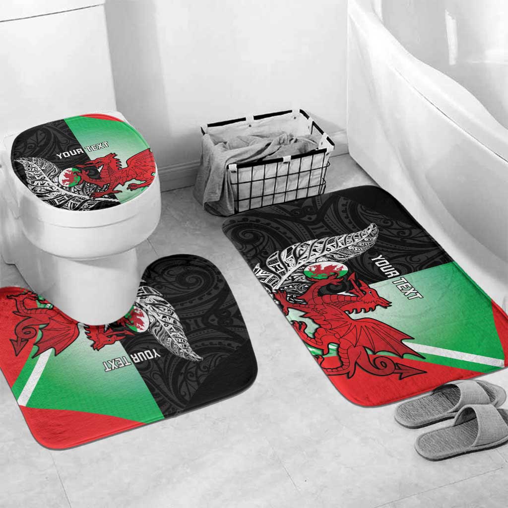 New Zealand and Wales Rugby Custom Bathroom Set Aotearoa All Black Combine Welsh Dragon - Aussie Hoodie