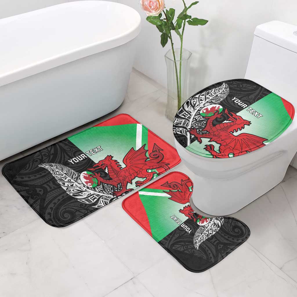 New Zealand and Wales Rugby Custom Bathroom Set Aotearoa All Black Combine Welsh Dragon - Aussie Hoodie