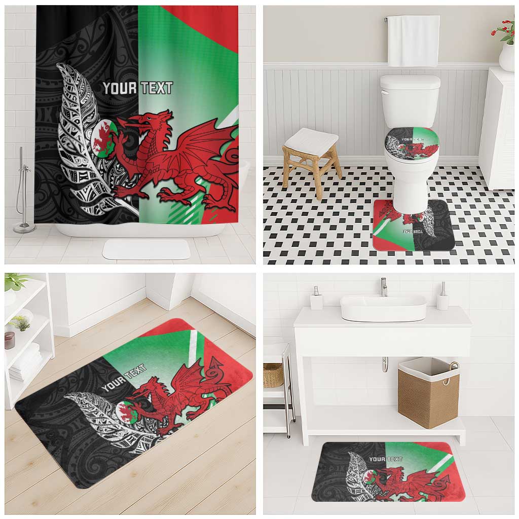 New Zealand and Wales Rugby Custom Bathroom Set Aotearoa All Black Combine Welsh Dragon - Aussie Hoodie