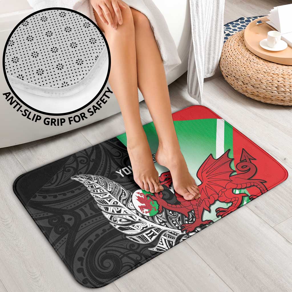 New Zealand and Wales Rugby Custom Bathroom Set Aotearoa All Black Combine Welsh Dragon - Aussie Hoodie