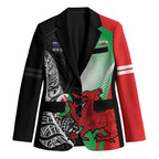 New Zealand and Wales Rugby Custom Blazer Aotearoa All Black Combine Welsh Dragon - Aussie Hoodie