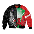 New Zealand and Wales Rugby Custom Bomber Jacket Aotearoa All Black Combine Welsh Dragon - Aussie Hoodie
