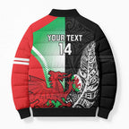 New Zealand and Wales Rugby Custom Bomber Puffer Jacket Aotearoa All Black Combine Welsh Dragon - Aussie Hoodie