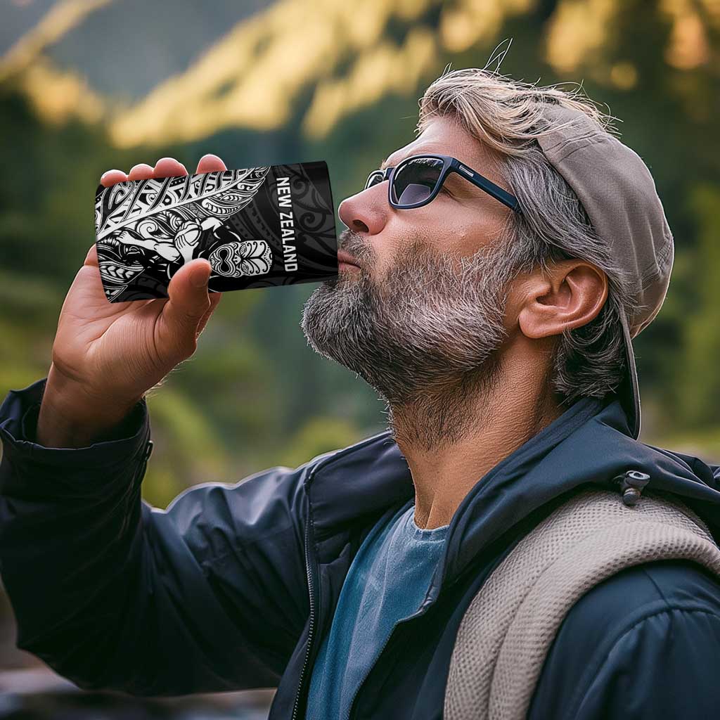 New Zealand and Wales Rugby Custom 4 in 1 Can Cooler Tumbler Aotearoa All Black Combine Welsh Dragon - Aussie Hoodie