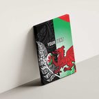 New Zealand and Wales Rugby Custom Canvas Wall Art Aotearoa All Black Combine Welsh Dragon - Aussie Hoodie
