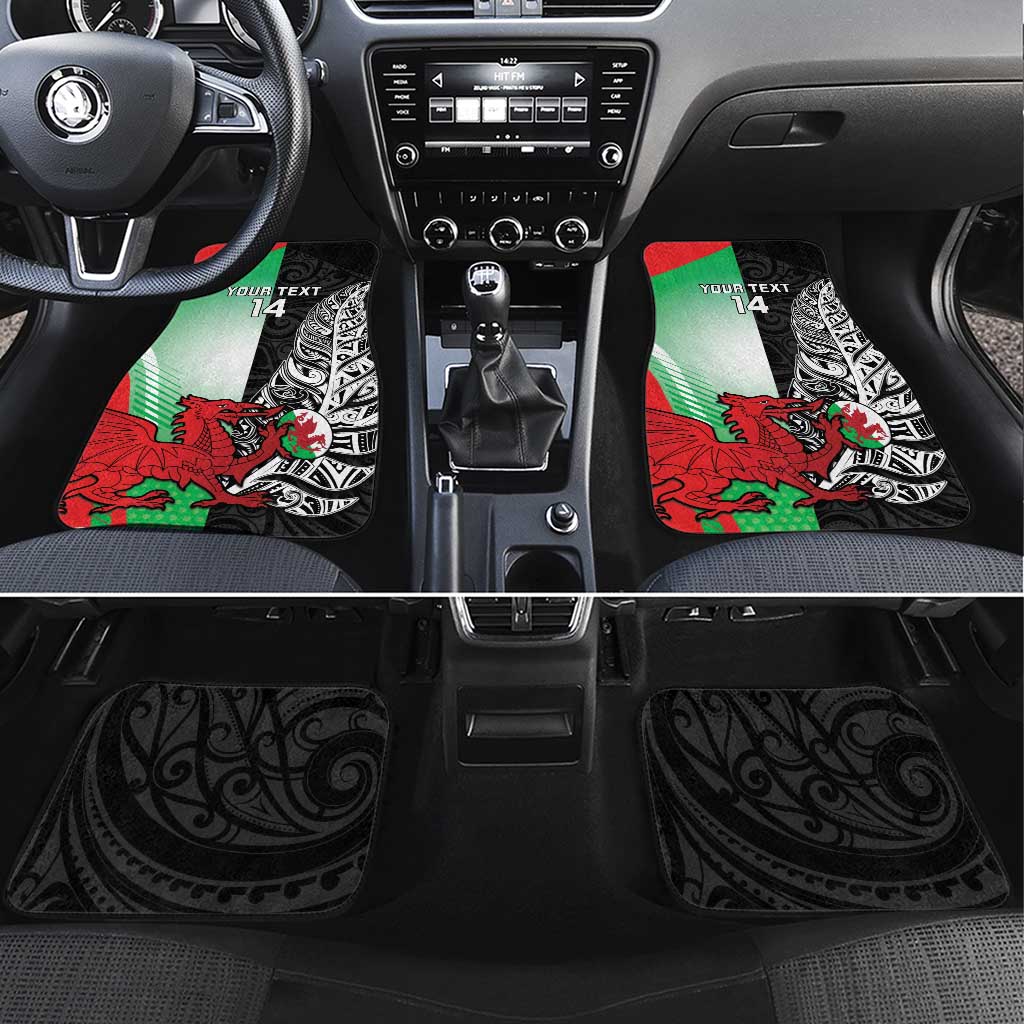 New Zealand and Wales Rugby Custom Car Mats Aotearoa All Black Combine Welsh Dragon - Aussie Hoodie