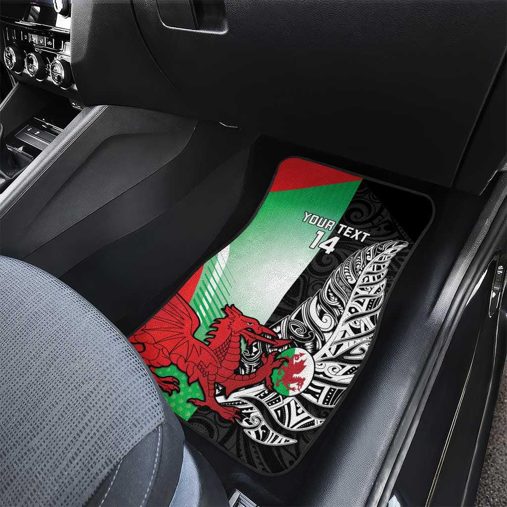 New Zealand and Wales Rugby Custom Car Mats Aotearoa All Black Combine Welsh Dragon - Aussie Hoodie