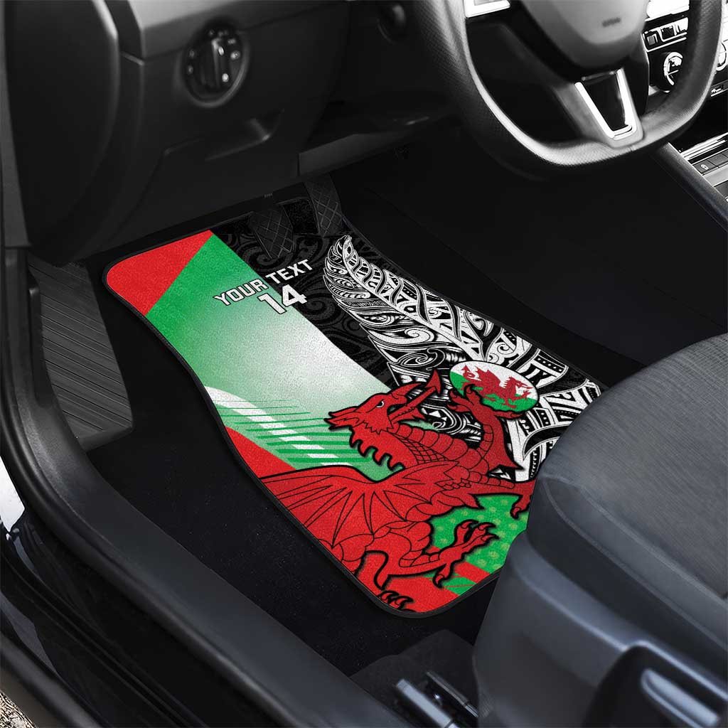 New Zealand and Wales Rugby Custom Car Mats Aotearoa All Black Combine Welsh Dragon - Aussie Hoodie