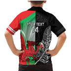 New Zealand and Wales Rugby Custom Family Matching Mermaid Dress and Hawaiian Shirt Aotearoa All Black Combine Welsh Dragon - Aussie Hoodie
