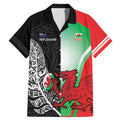 New Zealand and Wales Rugby Custom Family Matching Mermaid Dress and Hawaiian Shirt Aotearoa All Black Combine Welsh Dragon - Aussie Hoodie