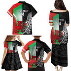 New Zealand and Wales Rugby Custom Family Matching Puletasi and Hawaiian Shirt Aotearoa All Black Combine Welsh Dragon - Aussie Hoodie