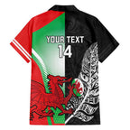 New Zealand and Wales Rugby Custom Family Matching Puletasi and Hawaiian Shirt Aotearoa All Black Combine Welsh Dragon - Aussie Hoodie
