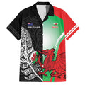 New Zealand and Wales Rugby Custom Hawaiian Shirt Aotearoa All Black Combine Welsh Dragon - Aussie Hoodie