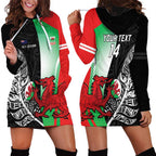 New Zealand and Wales Rugby Custom Hoodie Dress Aotearoa All Black Combine Welsh Dragon - Aussie Hoodie