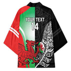 New Zealand and Wales Rugby Custom Kimono Aotearoa All Black Combine Welsh Dragon - Aussie Hoodie