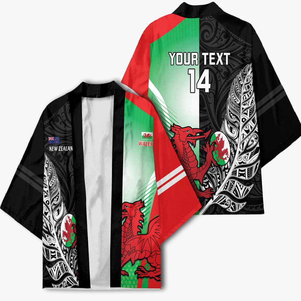 New Zealand and Wales Rugby Custom Kimono Aotearoa All Black Combine Welsh Dragon - Aussie Hoodie