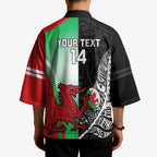 New Zealand and Wales Rugby Custom Kimono Aotearoa All Black Combine Welsh Dragon - Aussie Hoodie