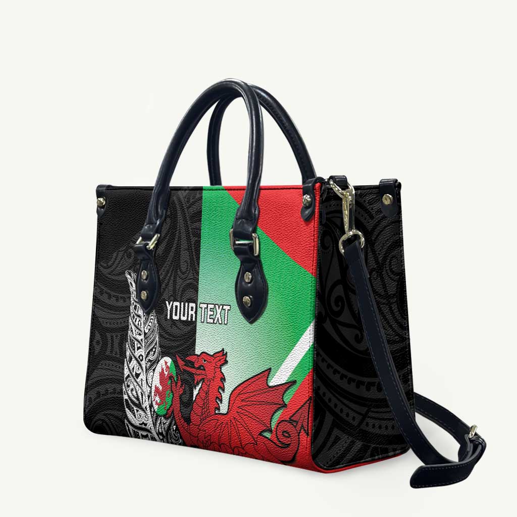 New Zealand and Wales Rugby Custom Leather Bag Aotearoa All Black Combine Welsh Dragon - Aussie Hoodie