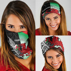 New Zealand and Wales Rugby Custom Neck Gaiter Aotearoa All Black Combine Welsh Dragon - Aussie Hoodie