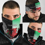 New Zealand and Wales Rugby Custom Neck Gaiter Aotearoa All Black Combine Welsh Dragon - Aussie Hoodie