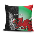 New Zealand and Wales Rugby Custom Pillow Cover Aotearoa All Black Combine Welsh Dragon - Aussie Hoodie