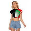 New Zealand and Wales Rugby Custom Raglan Cropped T Shirt Aotearoa All Black Combine Welsh Dragon - Aussie Hoodie