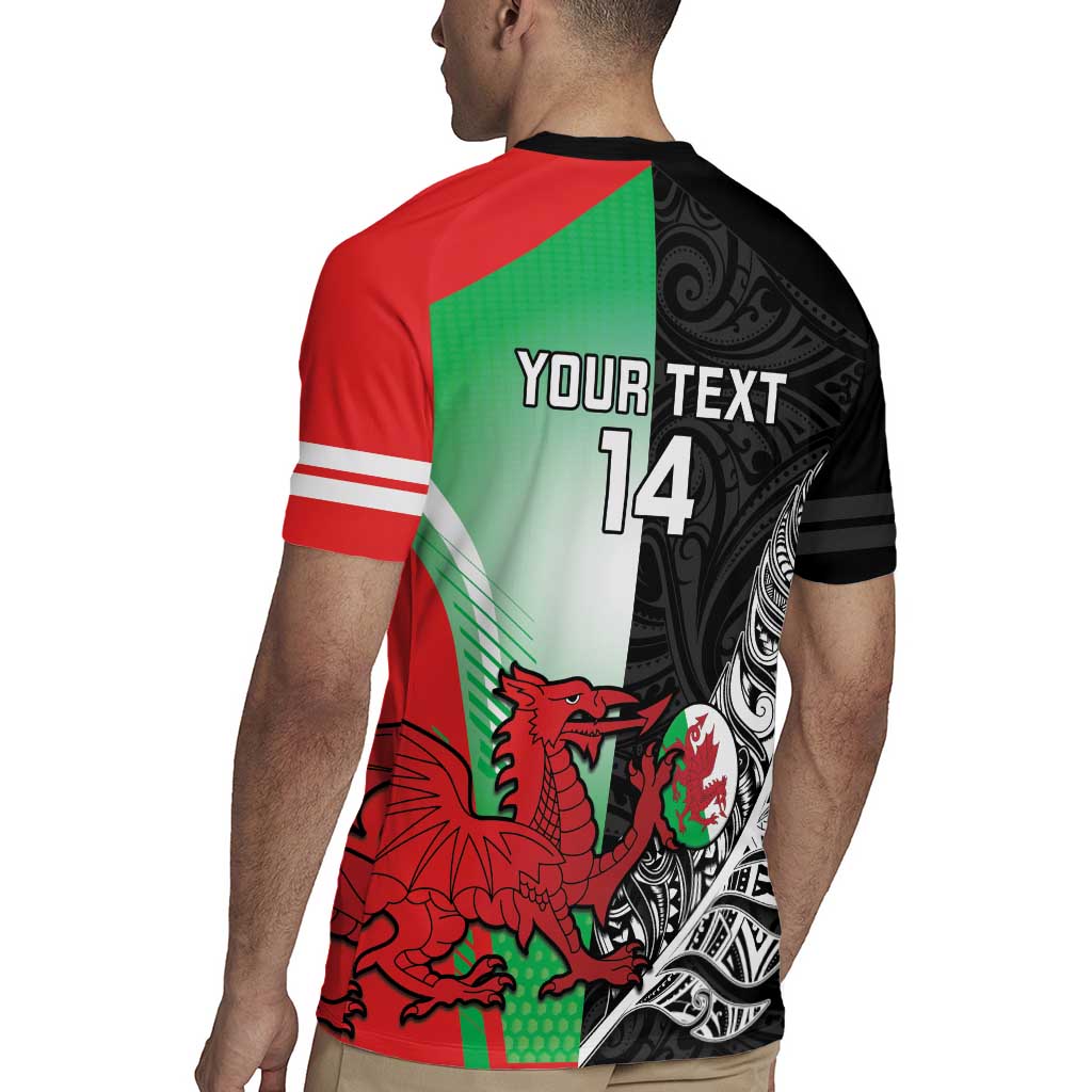 New Zealand and Wales Rugby Custom Rugby Jersey Aotearoa All Black Combine Welsh Dragon - Aussie Hoodie
