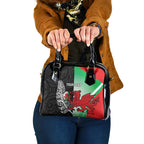New Zealand and Wales Rugby Custom Shoulder Handbag Aotearoa All Black Combine Welsh Dragon - Aussie Hoodie