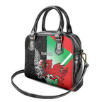 New Zealand and Wales Rugby Custom Shoulder Handbag Aotearoa All Black Combine Welsh Dragon - Aussie Hoodie